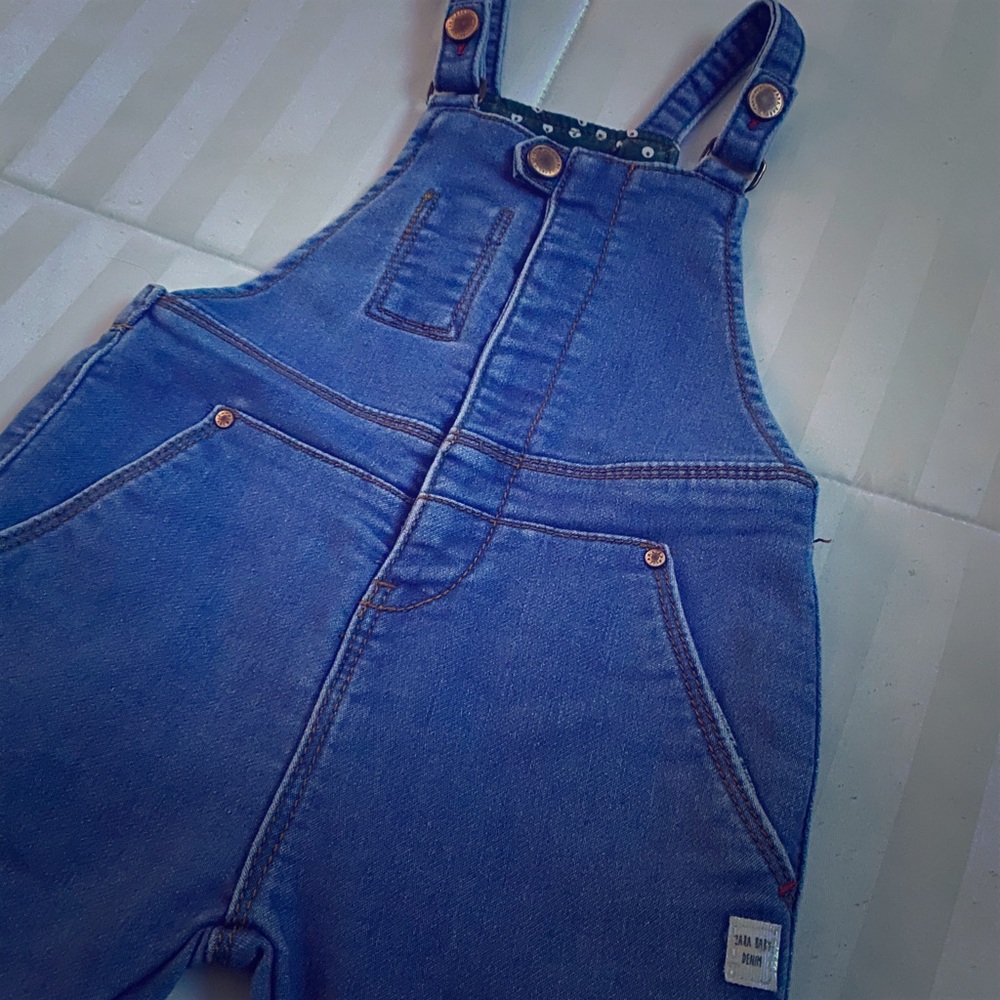 Zara toddler girl denim overall
